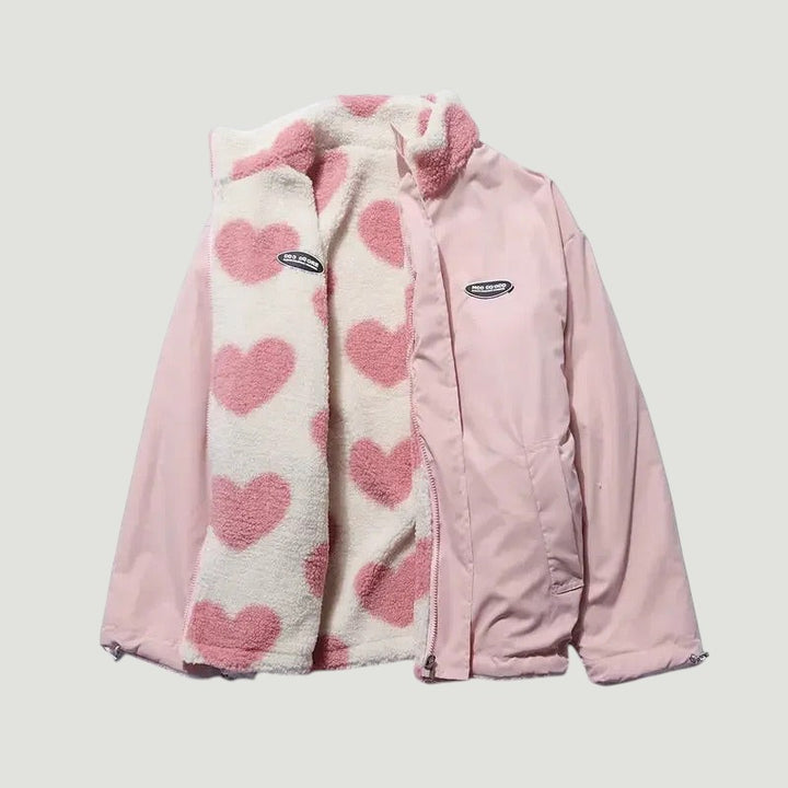 Katharina™ | Veste Réversible à Cœur – Élégance et Douceur Polyvalente
