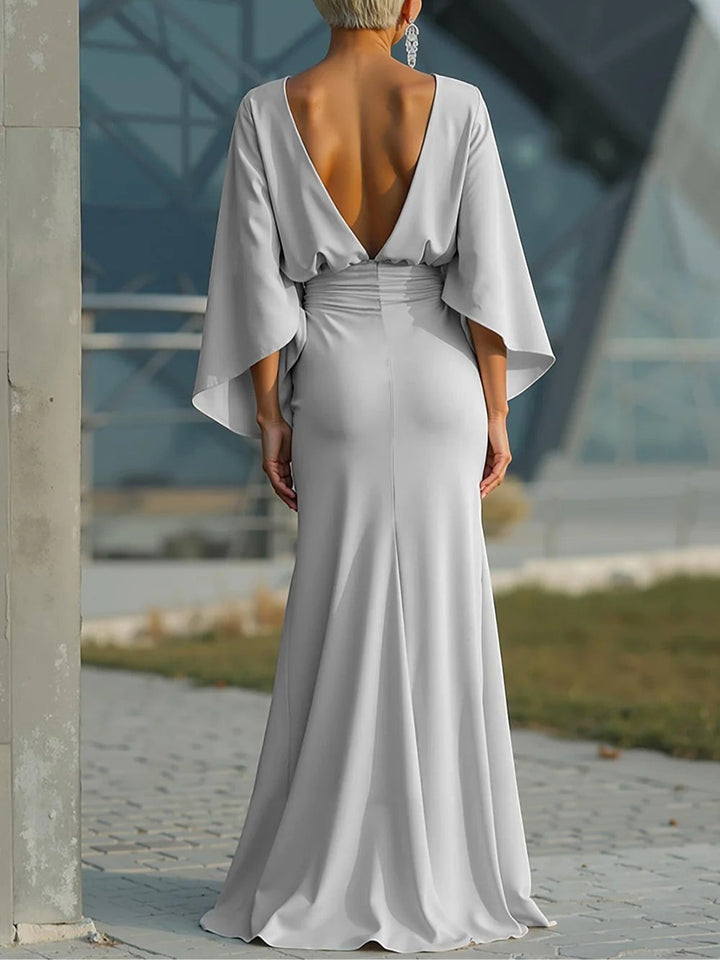 Clara | Robe élégante avec décolleté en V, sans manches et dos nu