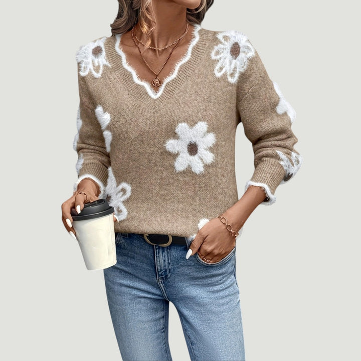 Thea - Pull Floral Élégant