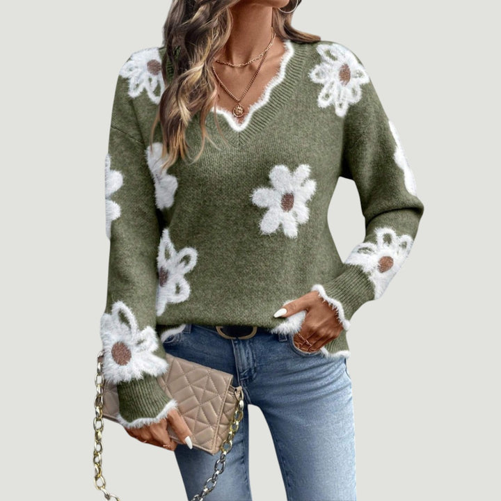 Thea - Pull Floral Élégant