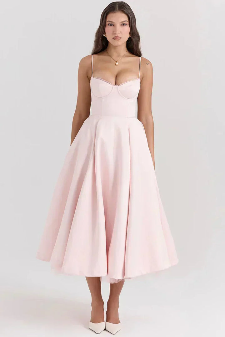 Minerva | Robe Princesse de Luxe à Bretelles Spaghetti