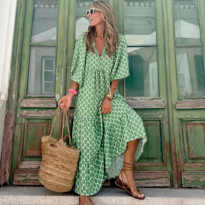 Annick™ | Robe Printanière Fraîche et Élégante
