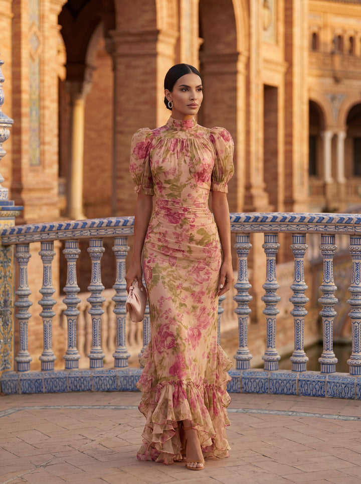 Valeria™ Robe Féminine Fleurie Élégance Couture