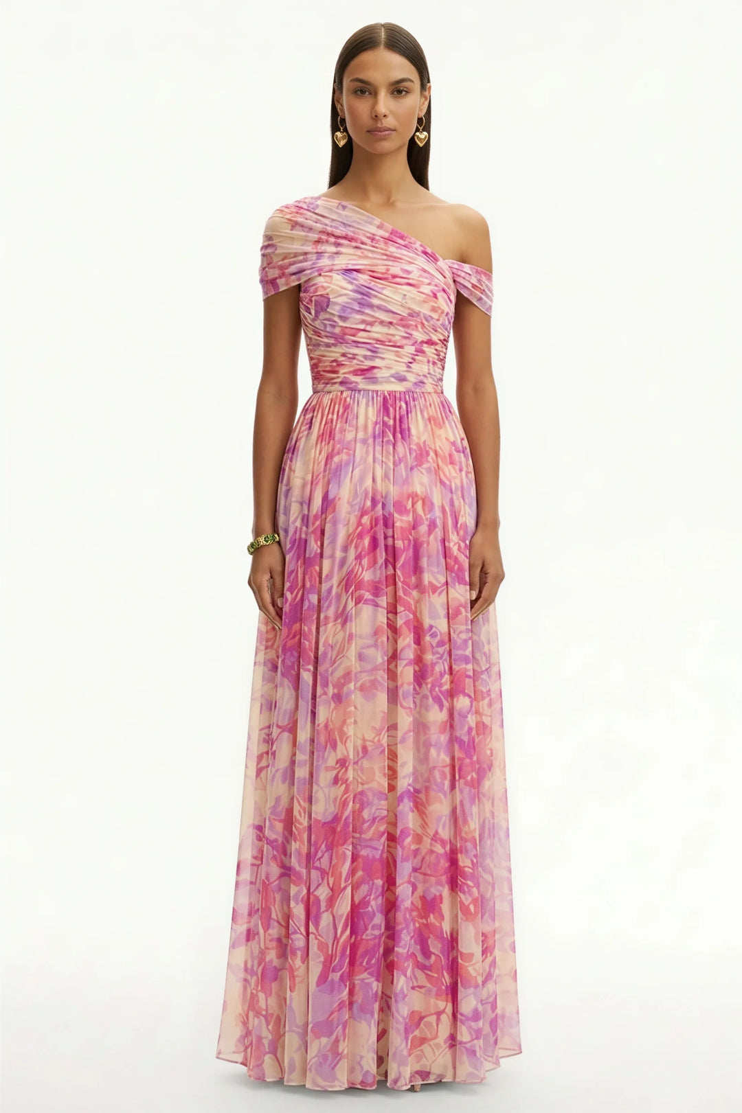 Rosalie | Robe Maxi Fleurie En Mousseline Élégante