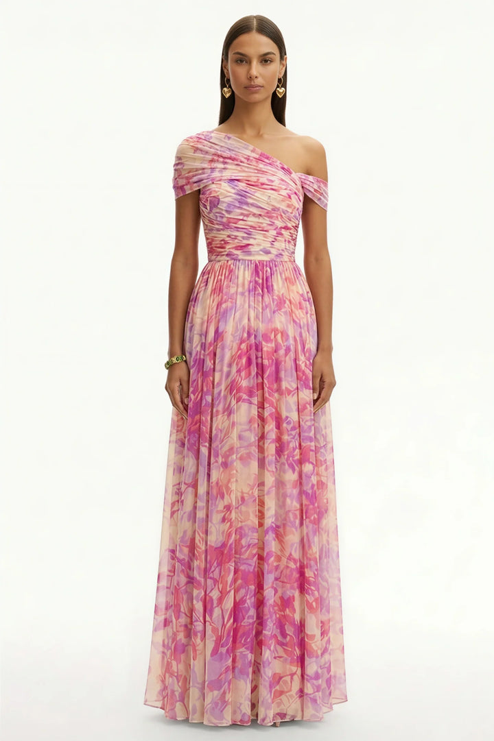 Rosalie | Robe Maxi Fleurie En Mousseline Élégante