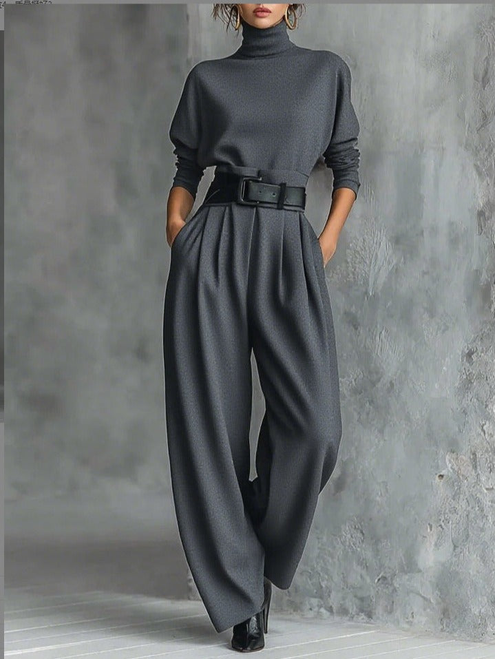 JULIET |  Ensemble col roulé & pantalon droit