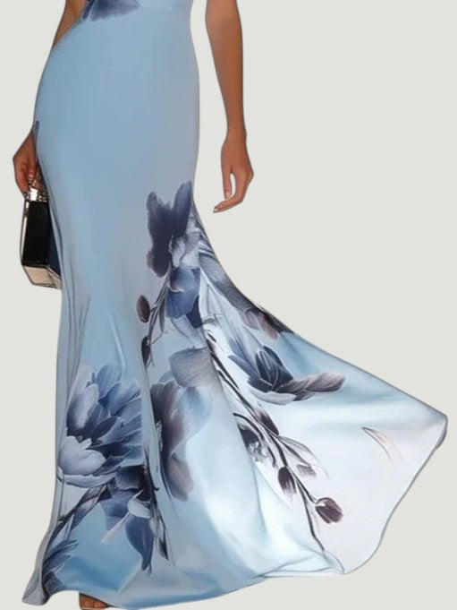 Victoria | Robe Maxi Off-Shoulder en Satin