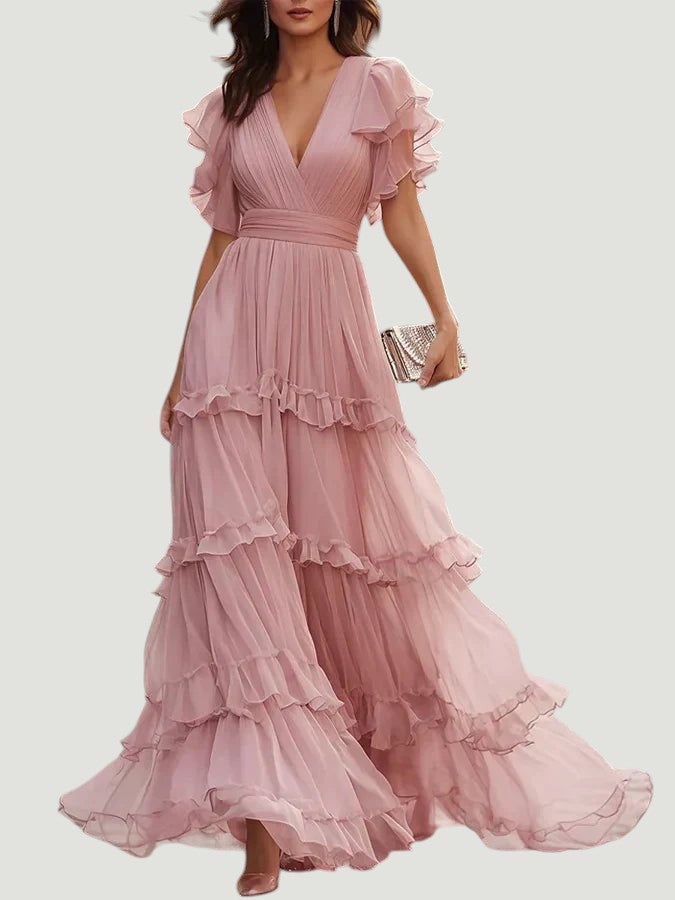Zoe | Robe de Mariée Maxi Élégante Rose Clair