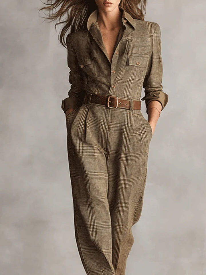 Gabrielle™ Combinaison Féminine Ceinturée Élégance Tailleur