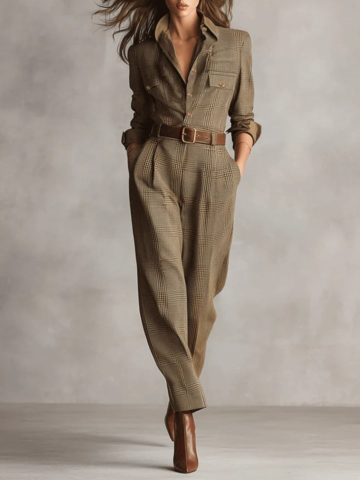 Gabrielle™ Combinaison Féminine Ceinturée Élégance Tailleur