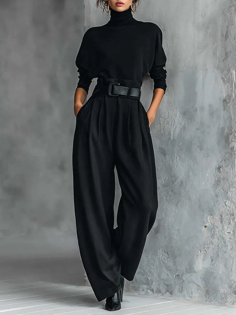 JULIET |  Ensemble col roulé & pantalon droit