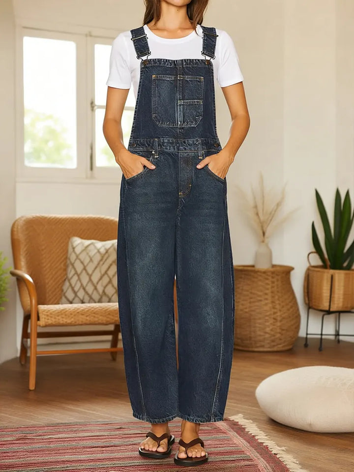 Nora | Salopette en jean avec poches