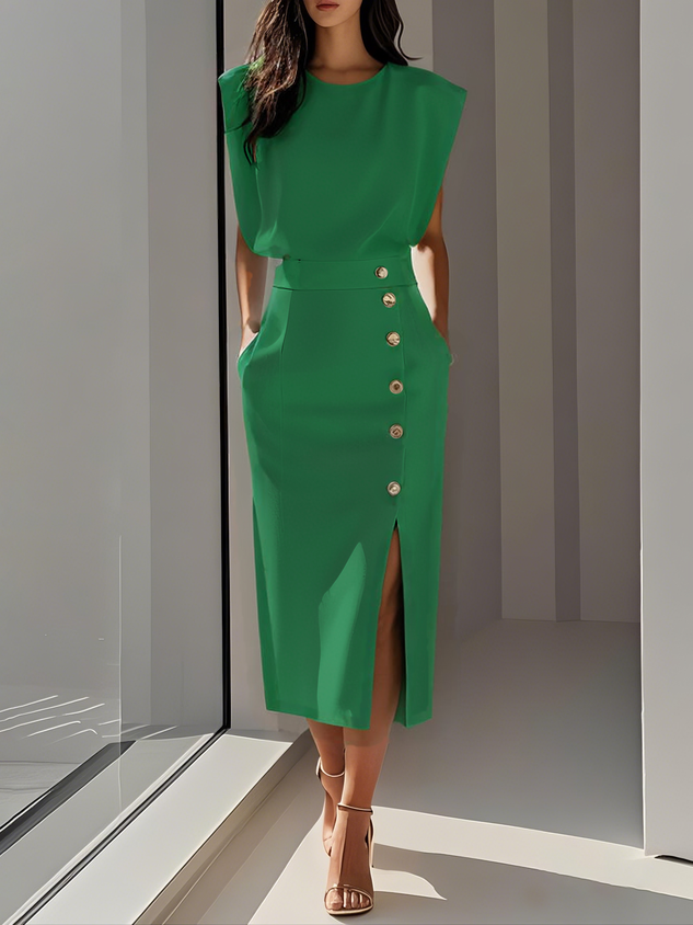 Sidonie™ Robe Féminine Chic et Structurée