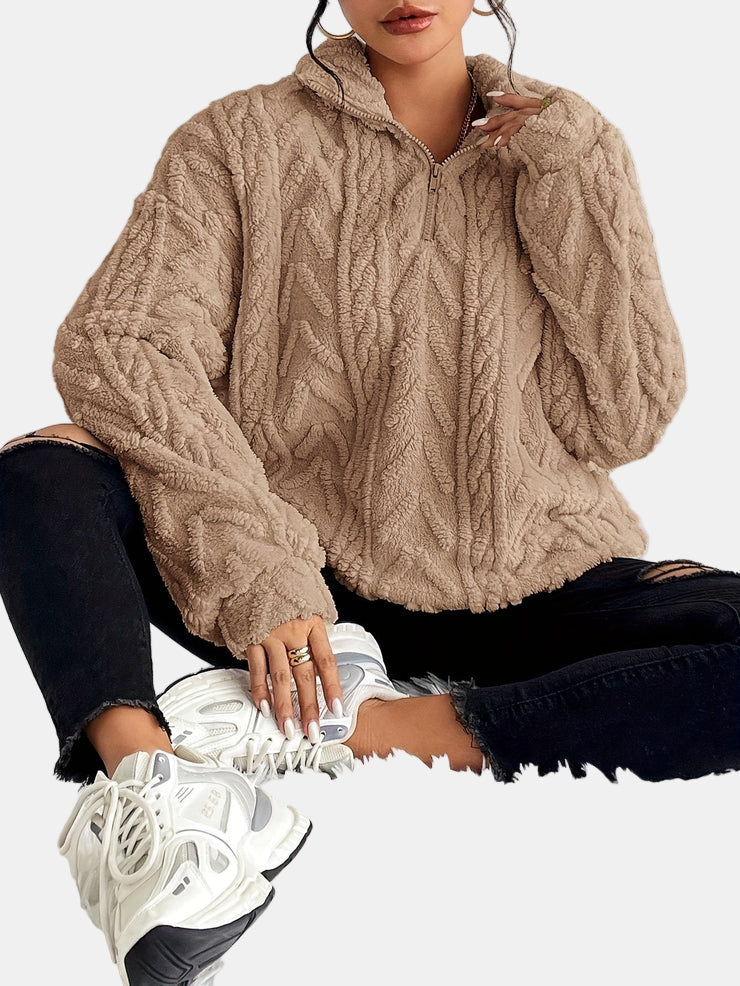 Marie - Pull Zippé Chic et Confortable