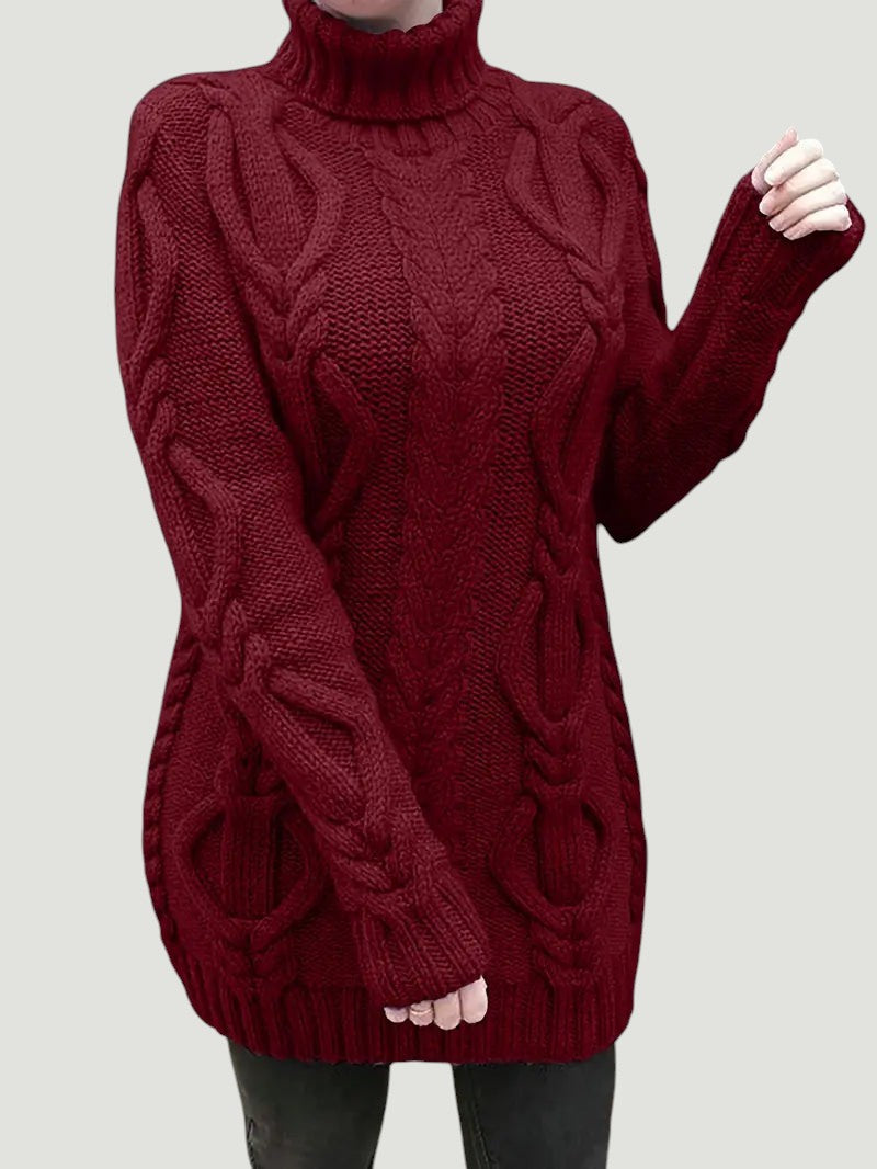Narda - Élégante Robe Turtleneck