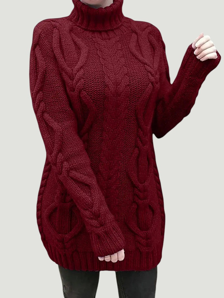 Narda - Élégante Robe Turtleneck