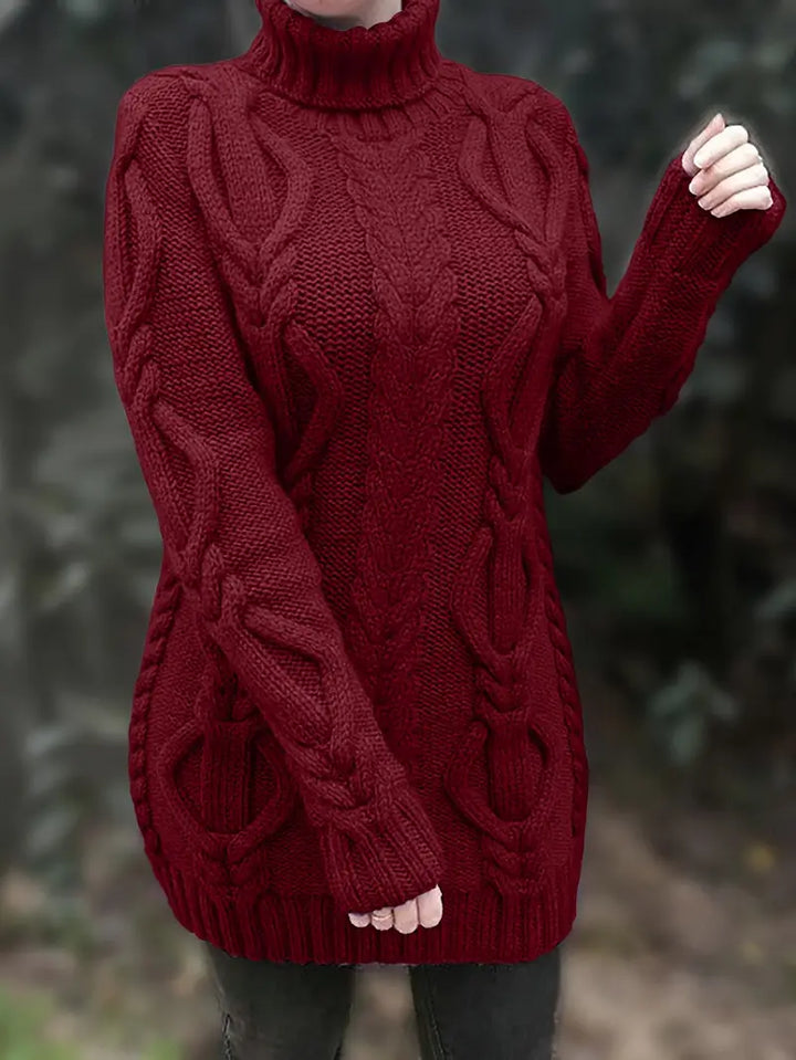 Narda - Élégante Robe Turtleneck