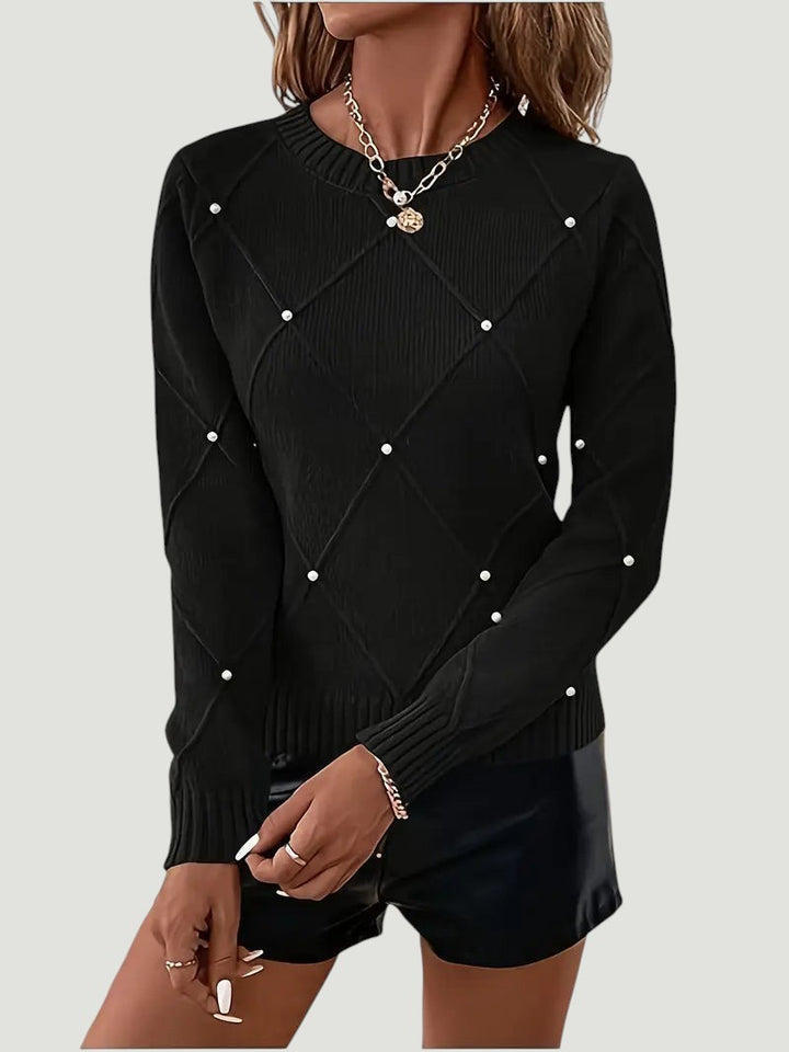 Élise - Pull Chic à Perles