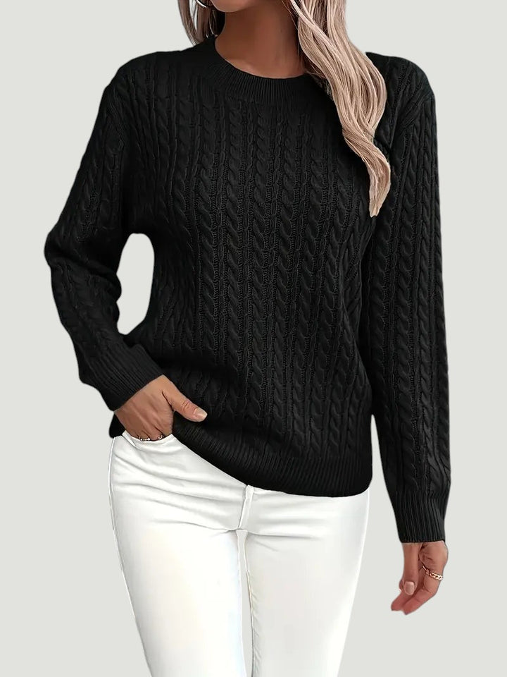 Lena – Pull en tricot à torsades pour femme