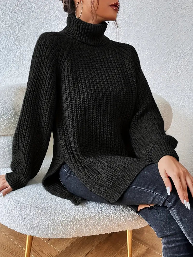 Lavande - Pull Roulé Luxe