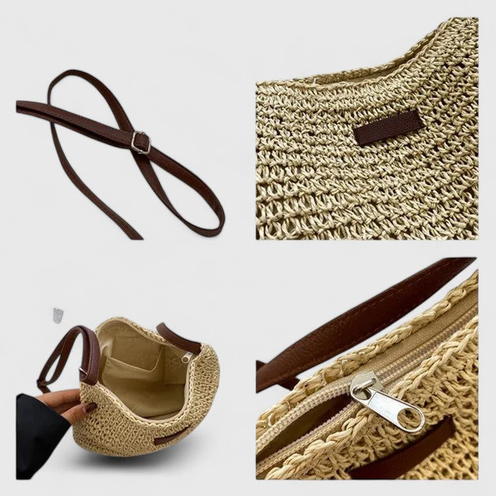 Alessia™ Sac Féminin Tressé Élégance Naturelle