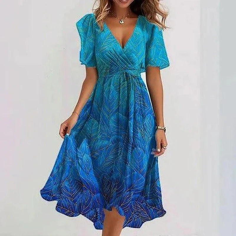 Noelia™ Robe Féminine Fleurie Élégance Romantique
