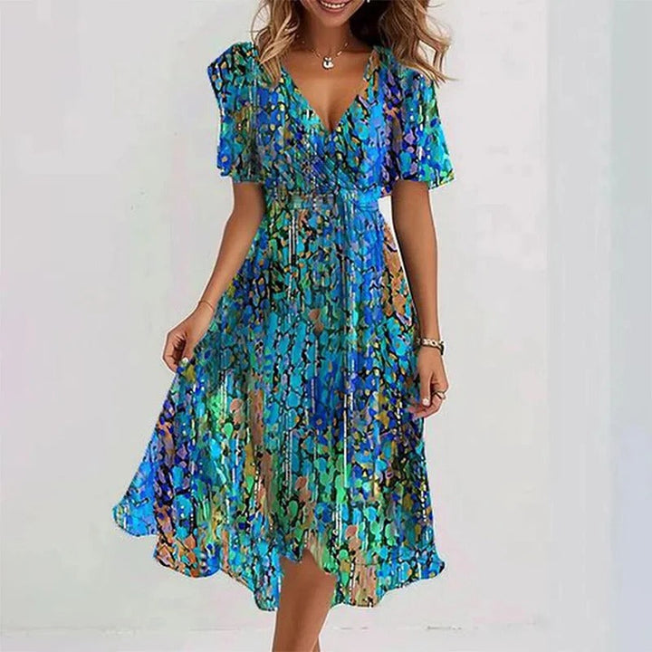 Noelia™ Robe Féminine Fleurie Élégance Romantique