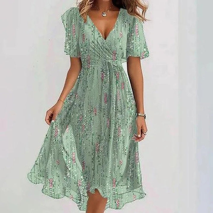 Noelia™ Robe Féminine Fleurie Élégance Romantique