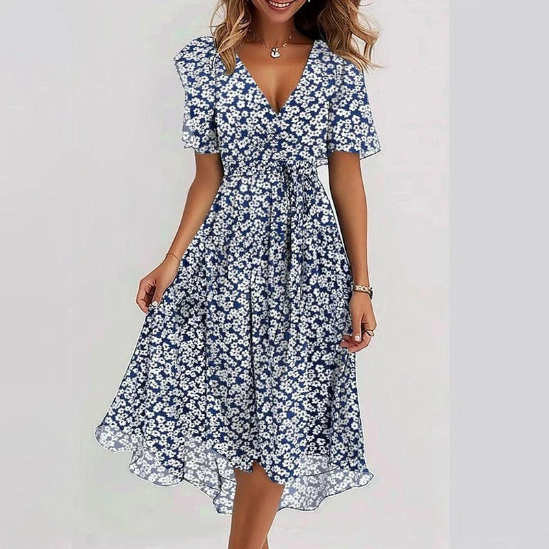 Noelia™ Robe Féminine Fleurie Élégance Romantique