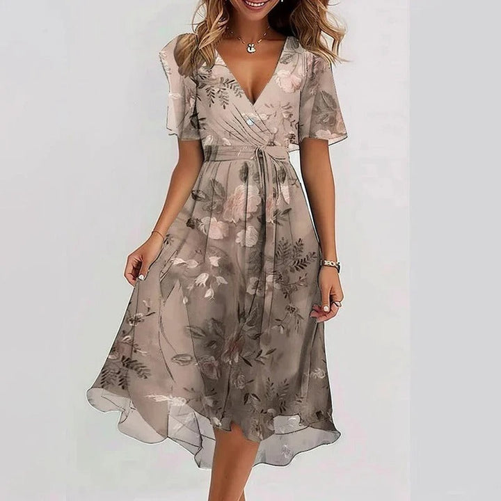 Noelia™ Robe Féminine Fleurie Élégance Romantique