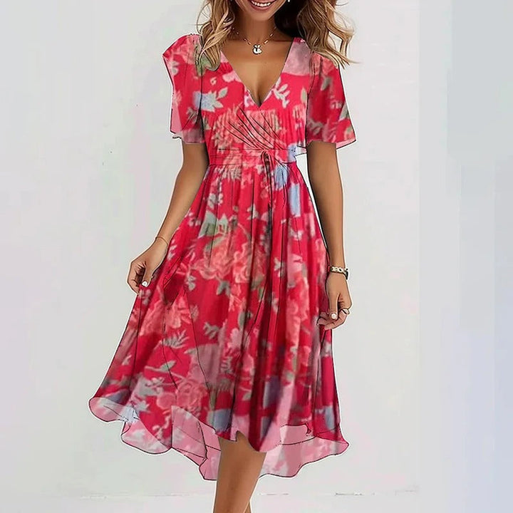 Noelia™ Robe Féminine Fleurie Élégance Romantique