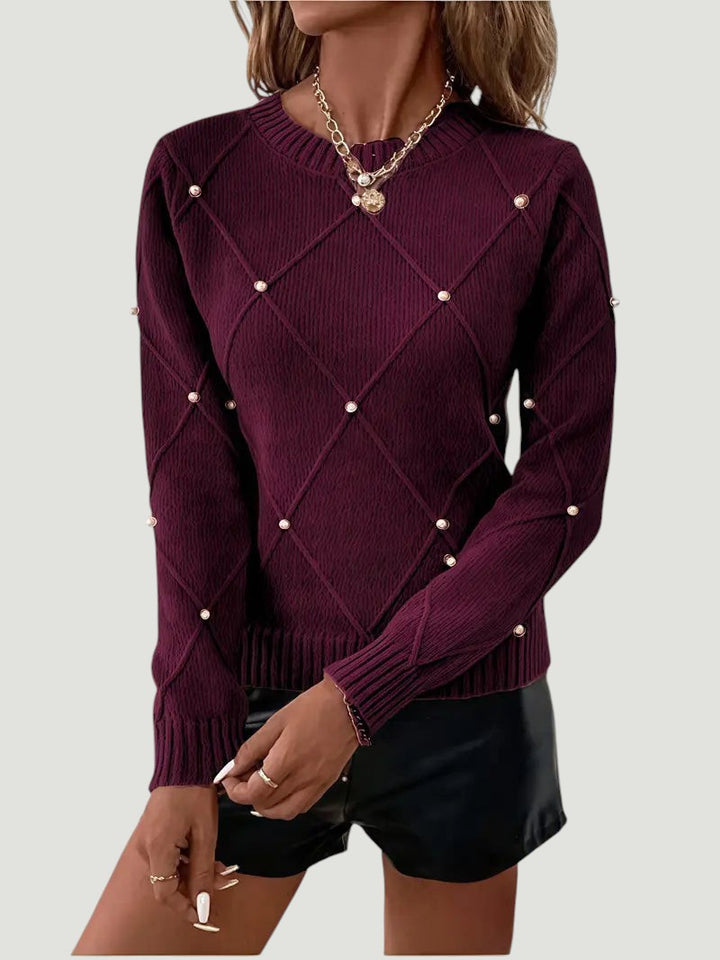 Élise - Pull Chic à Perles