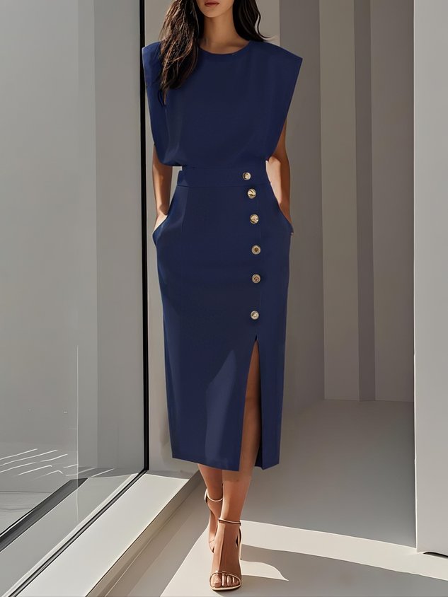 Sidonie™ Robe Féminine Chic et Structurée