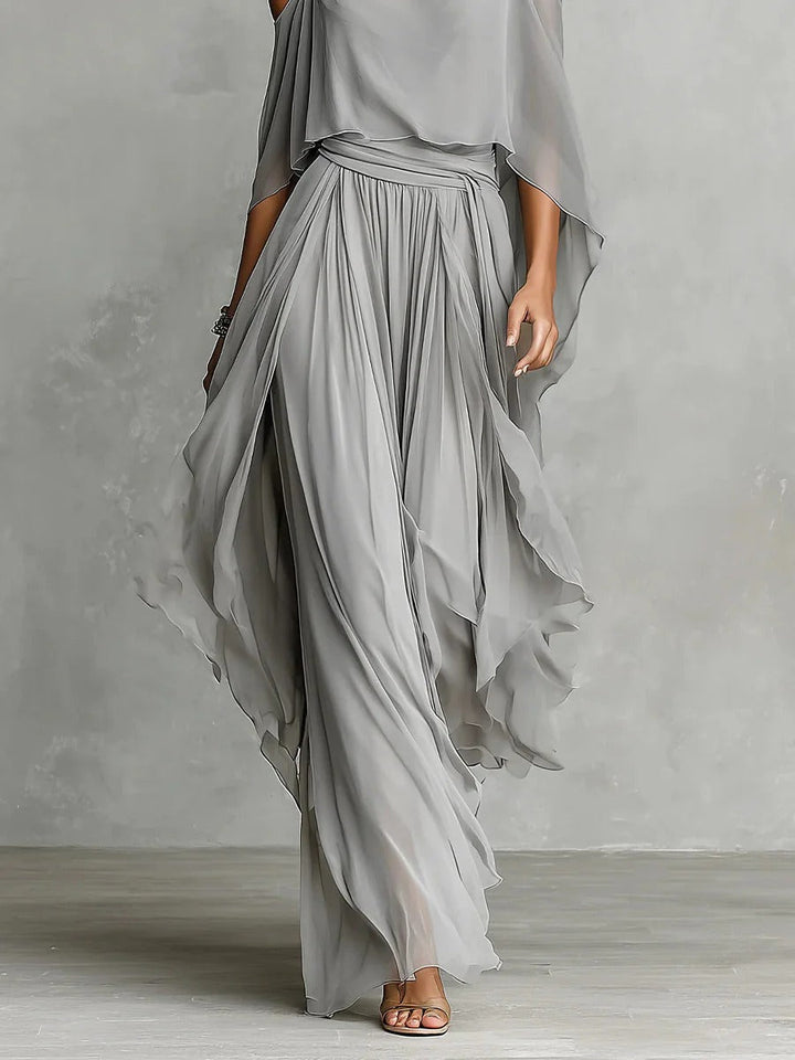 Amandine™ Robe Féminine Drapée Élégance Aérienne