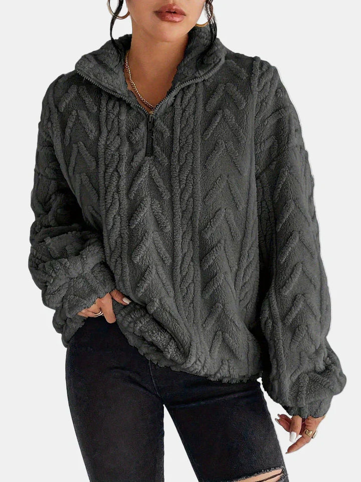 Marie - Pull Zippé Chic et Confortable