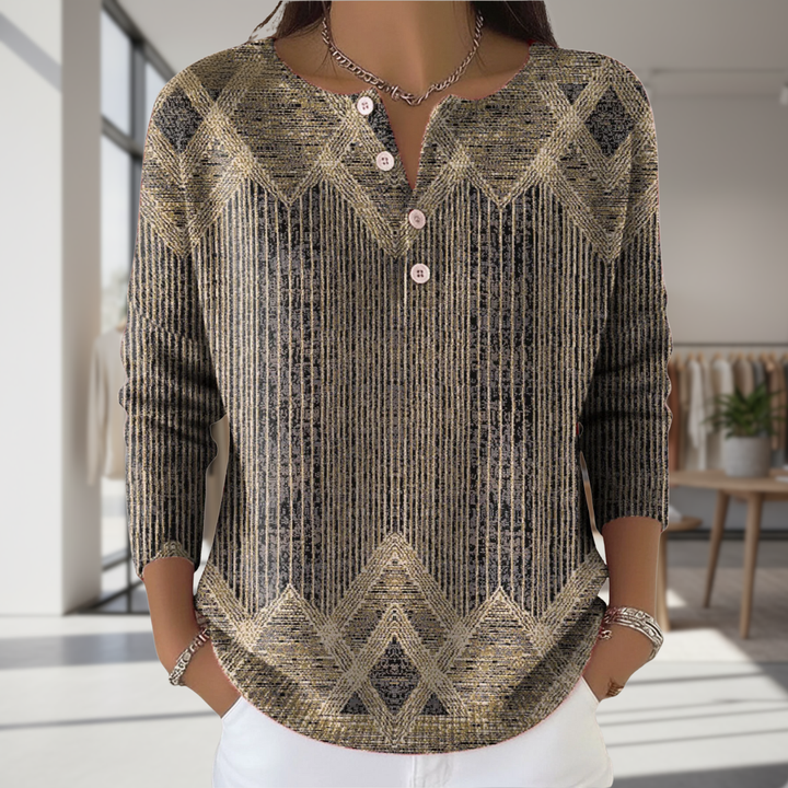 Mila | T-Shirt Rayé Vintage (Manches Longues)