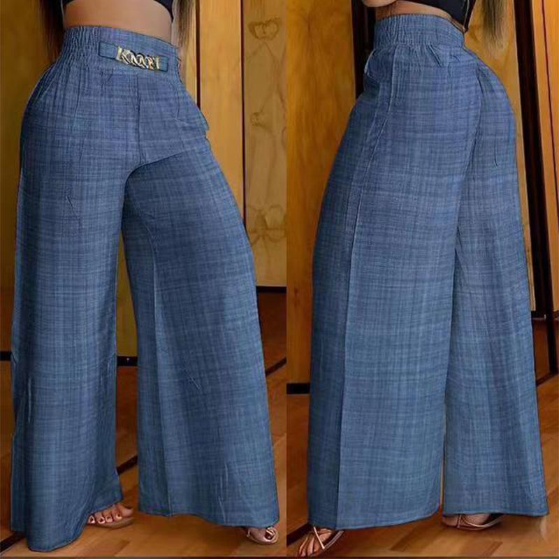 Évelyne™ — Pantalon large taille haute sculptant